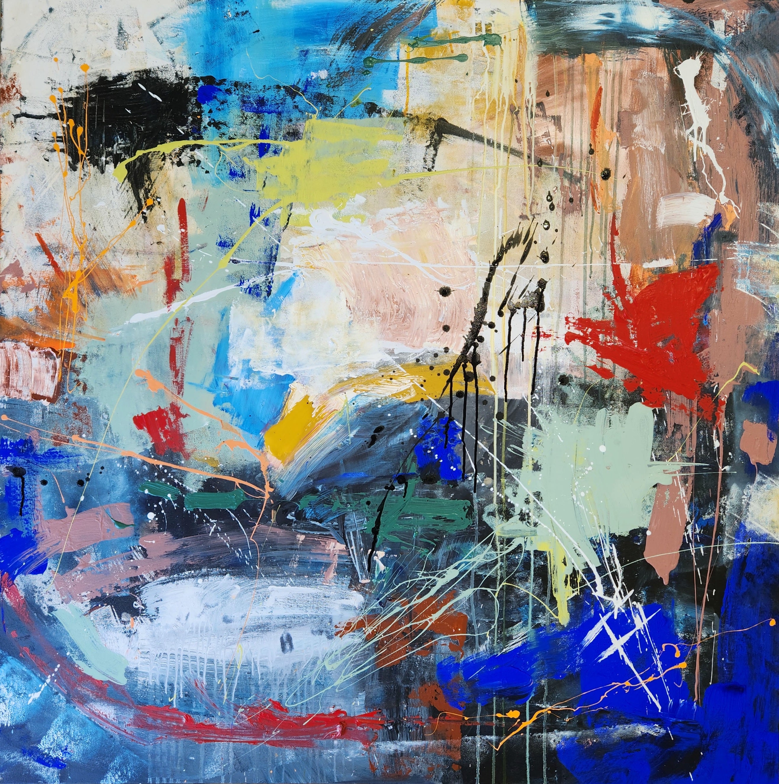 Little Black Cloud 120cm x 120cm Original Art