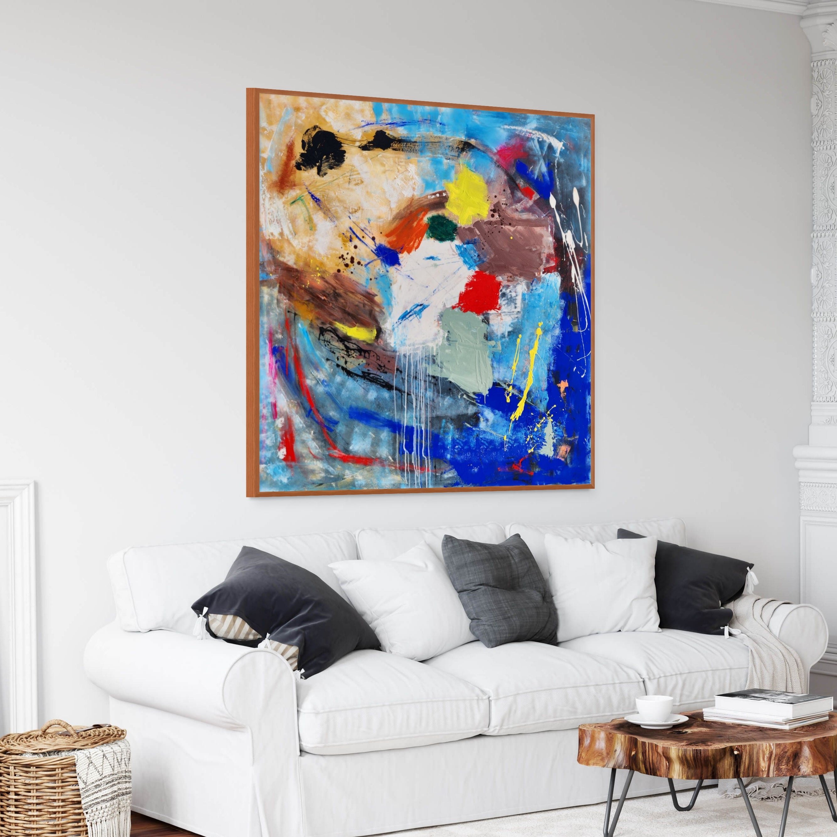 Rainbow Puddles - Original Art 140m x 140cm