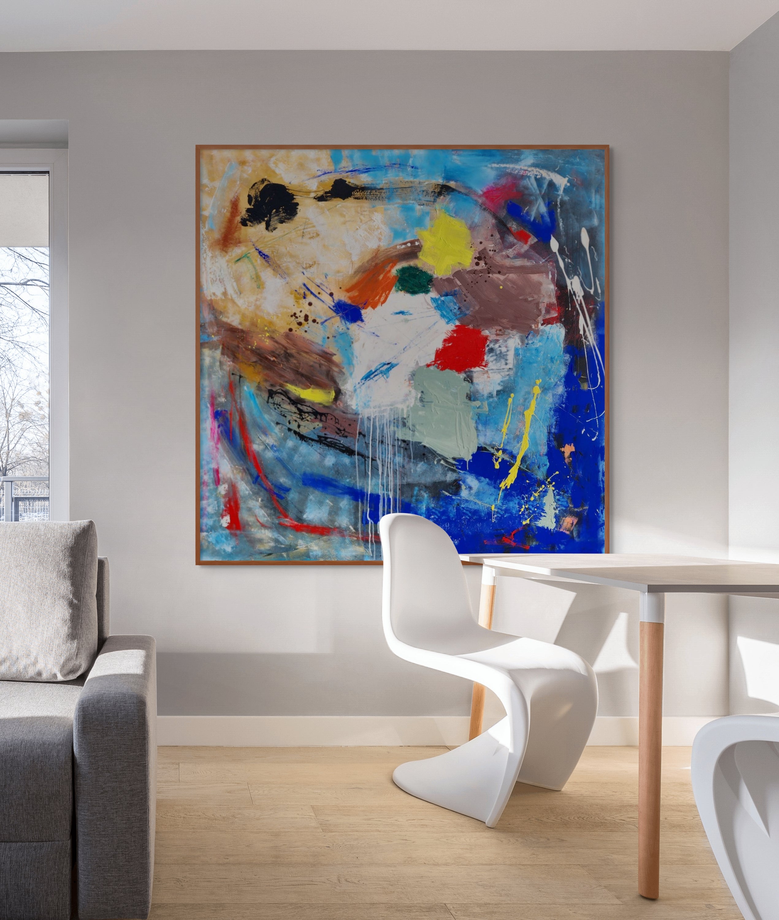 Rainbow Puddles - Original Art 140m x 140cm