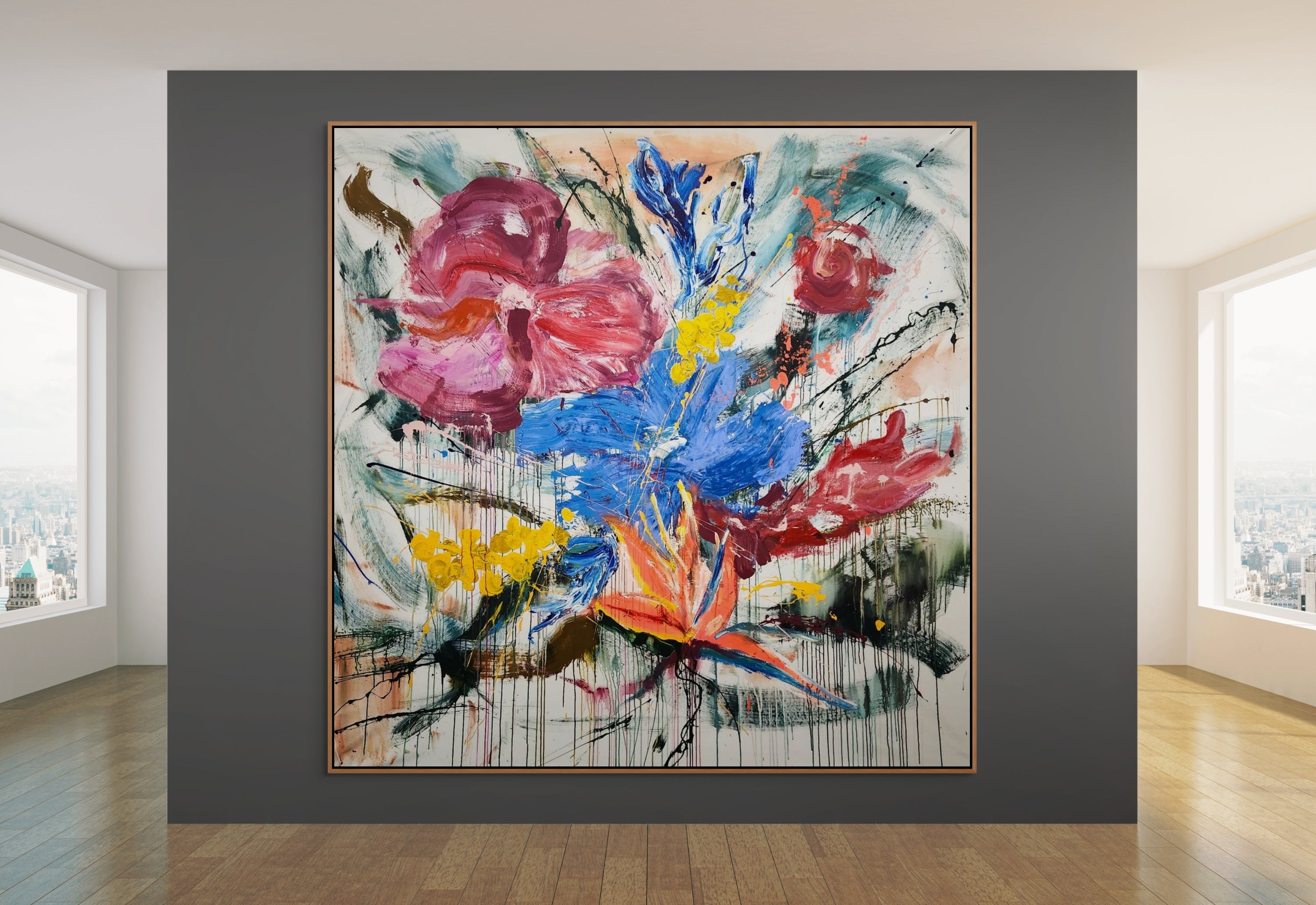 Strelitzia - Original Art 200cm x 200cm