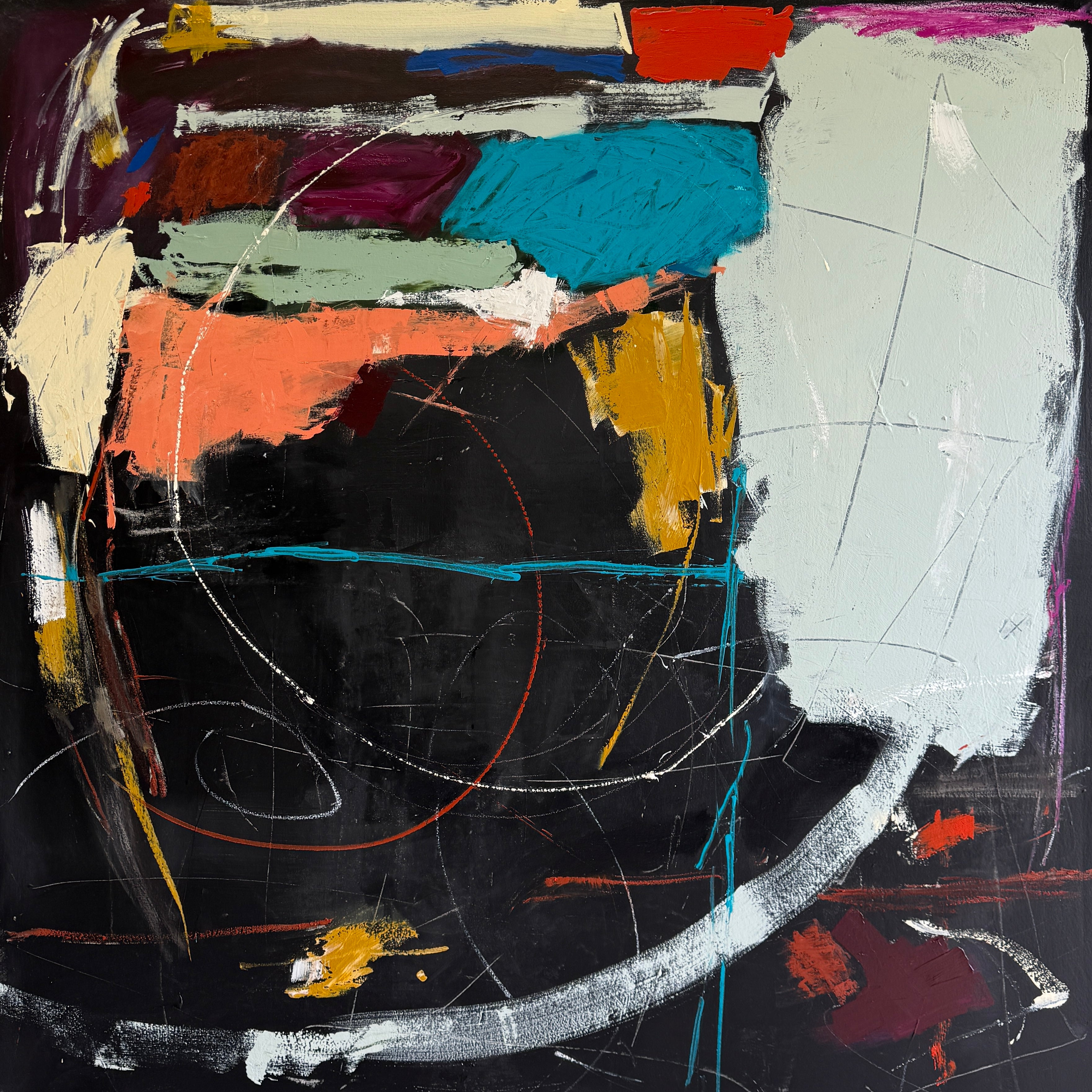 City Life 150cm x 150cm Original Art