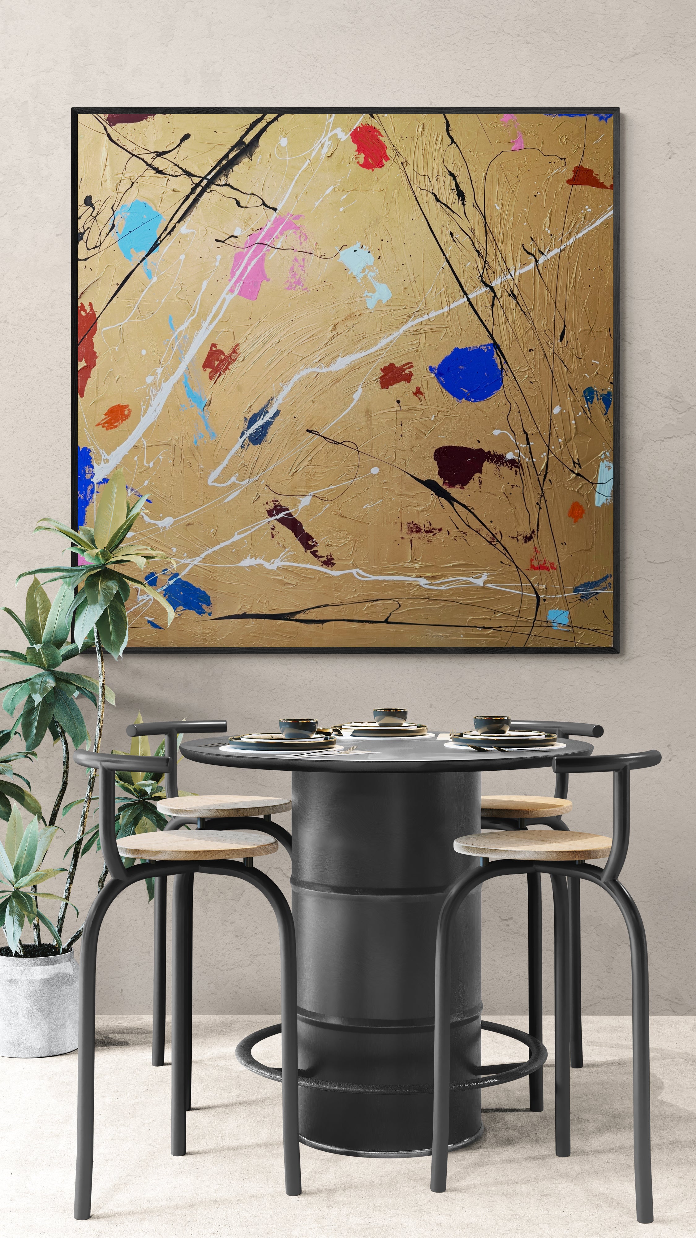 The Baloon Party- Original Art 110cm x 110cm