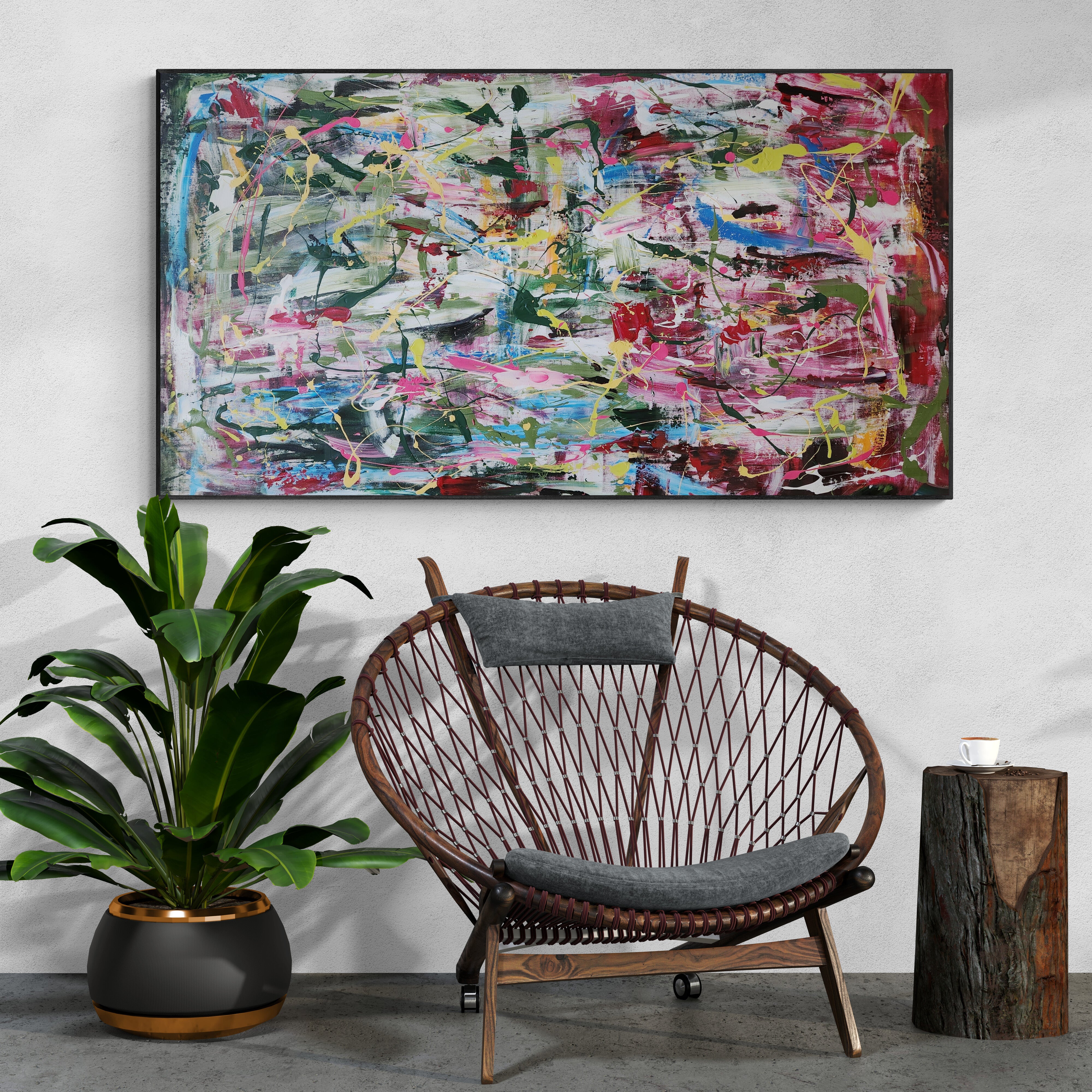 Blueberries 90cm x 170cm Original Art