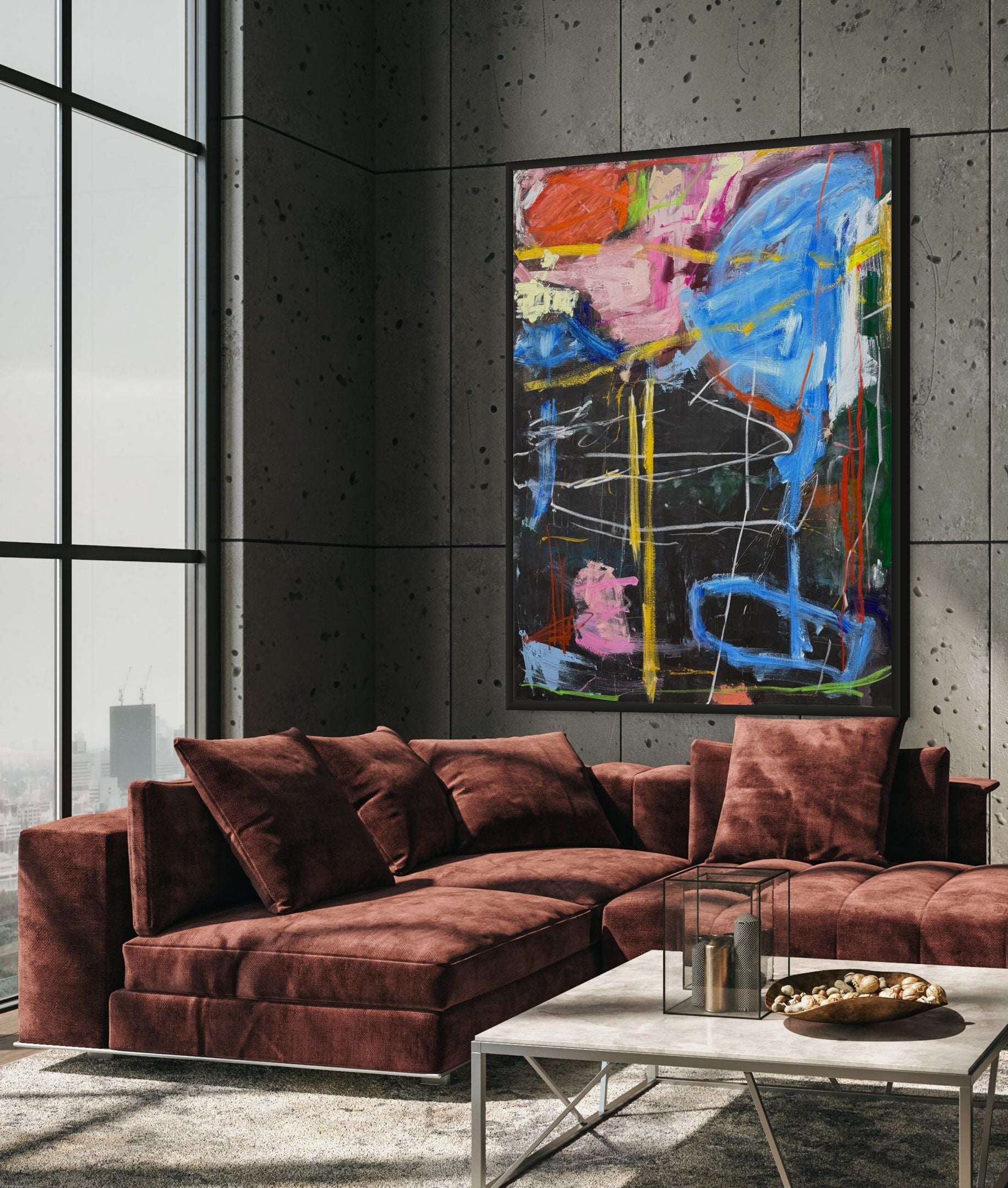 The Big Blue Whale- 152cm x 122cm Original Art