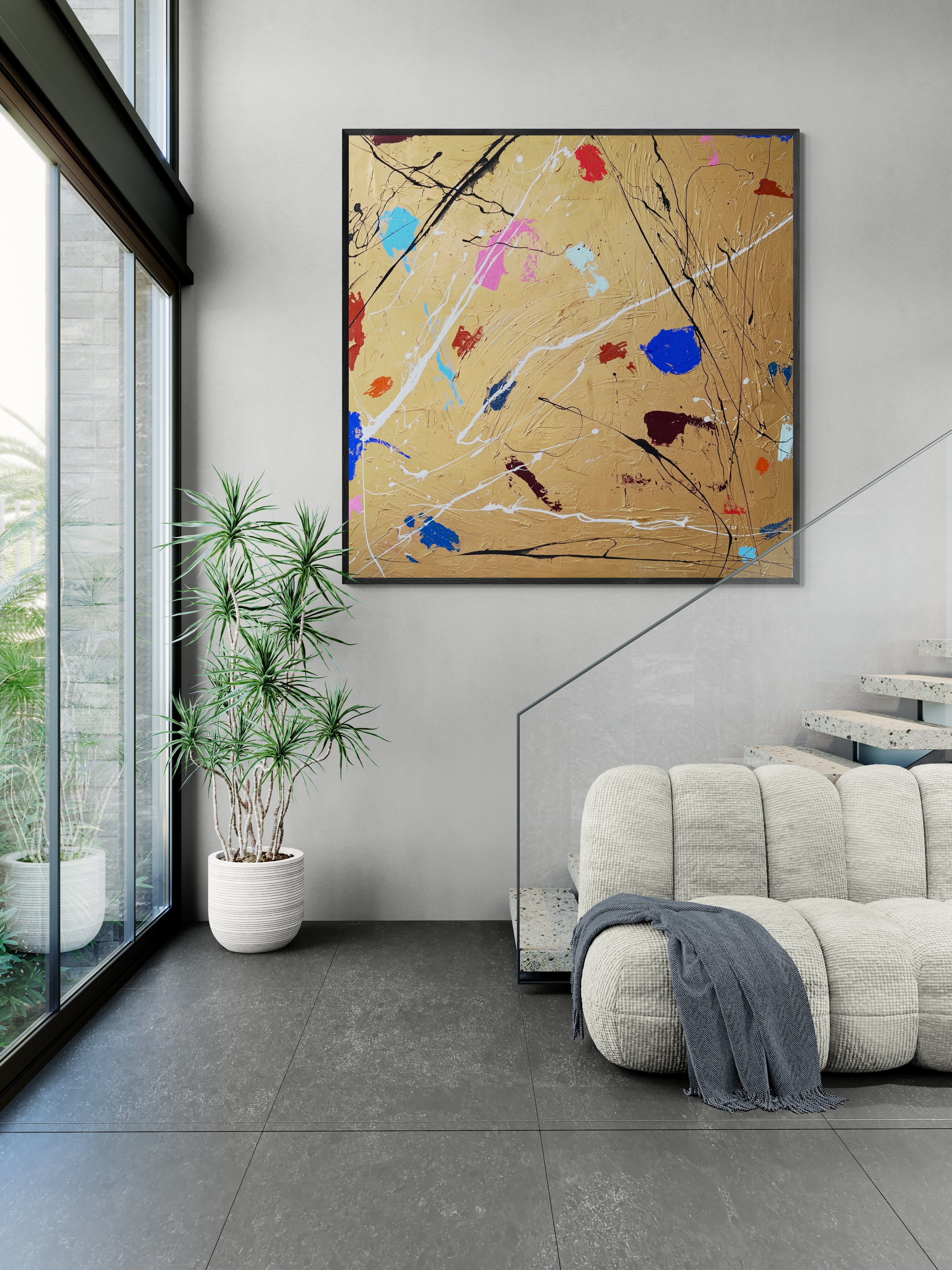 The Baloon Party- Original Art 110cm x 110cm