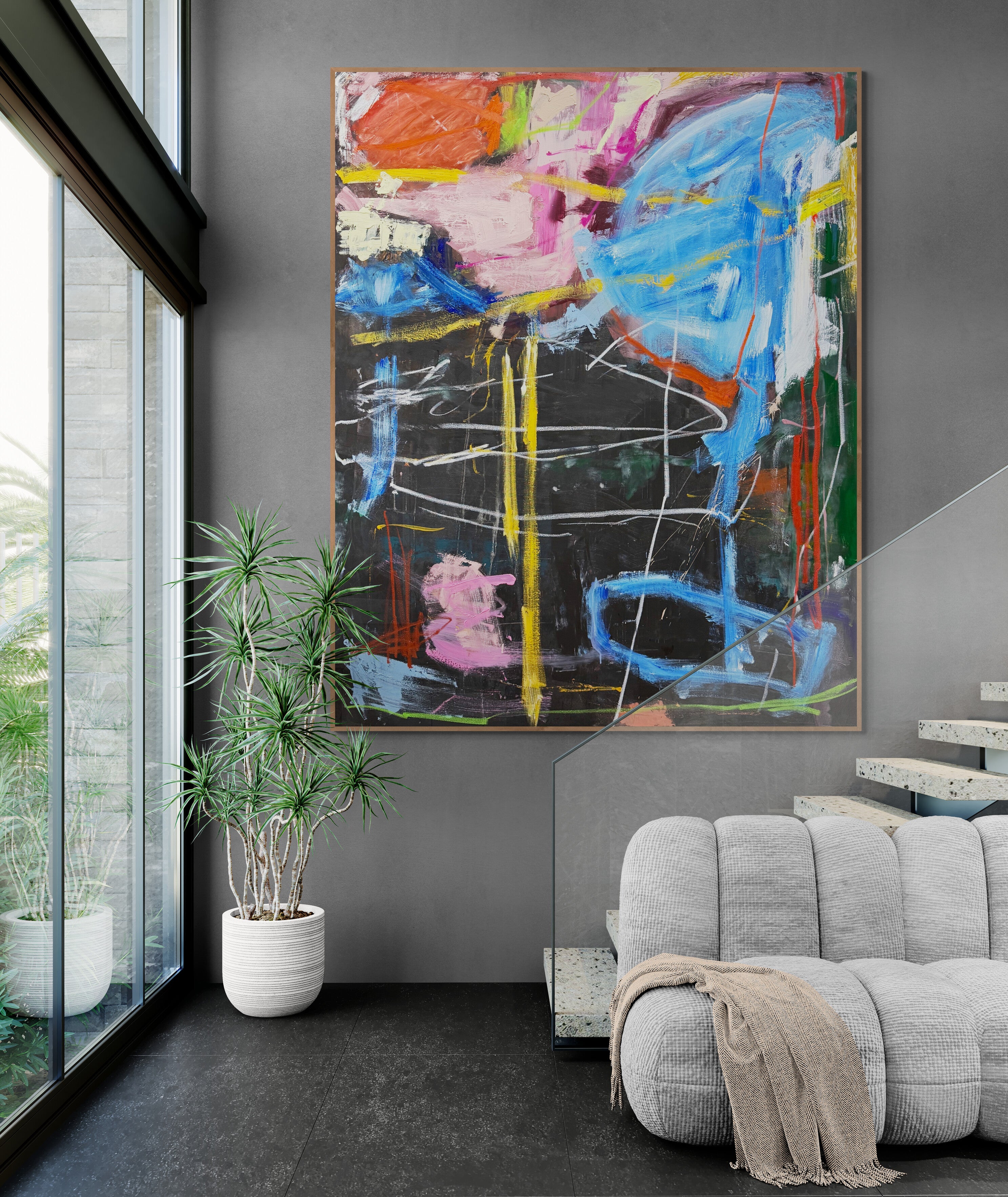 The Big Blue Whale- 152cm x 122cm Original Art