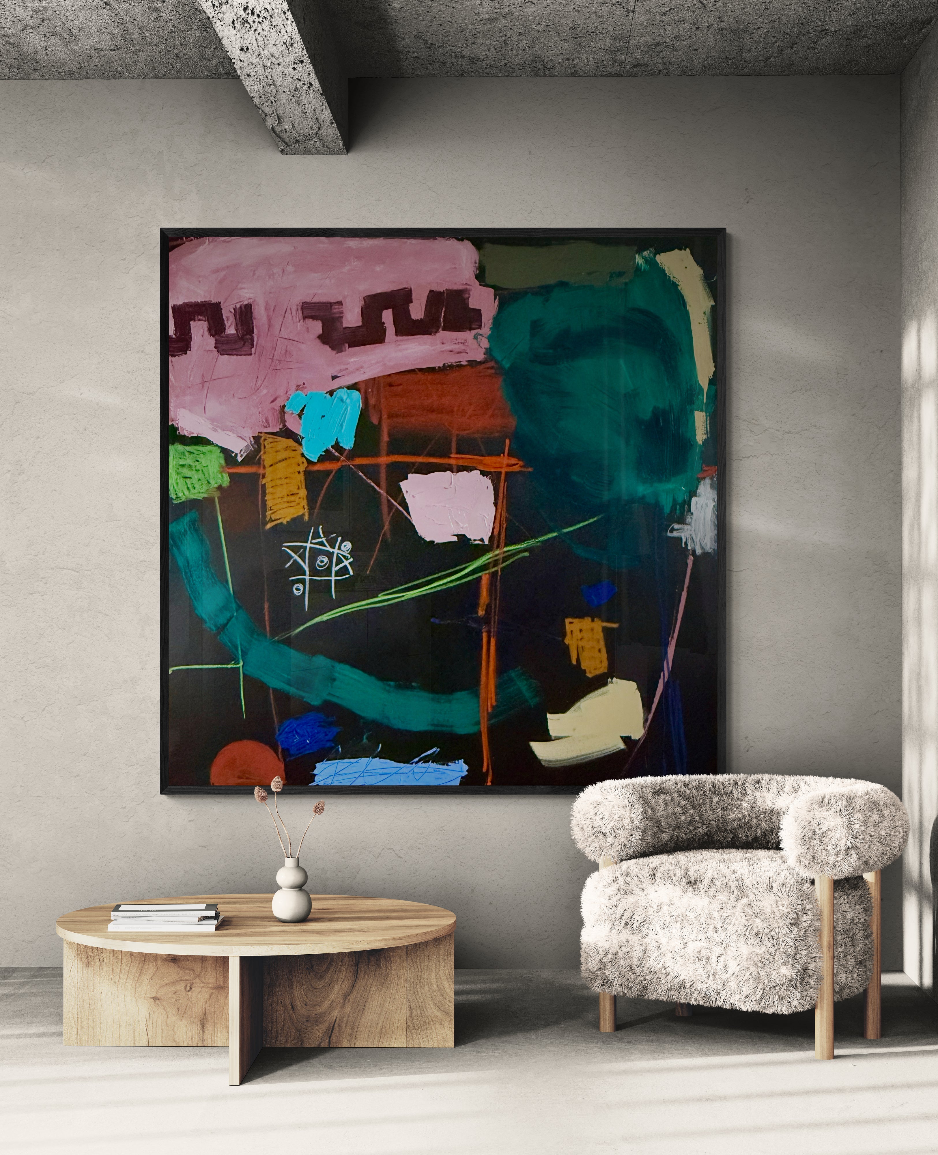 Noughts & Crosses 150cm x 150cm Original Art