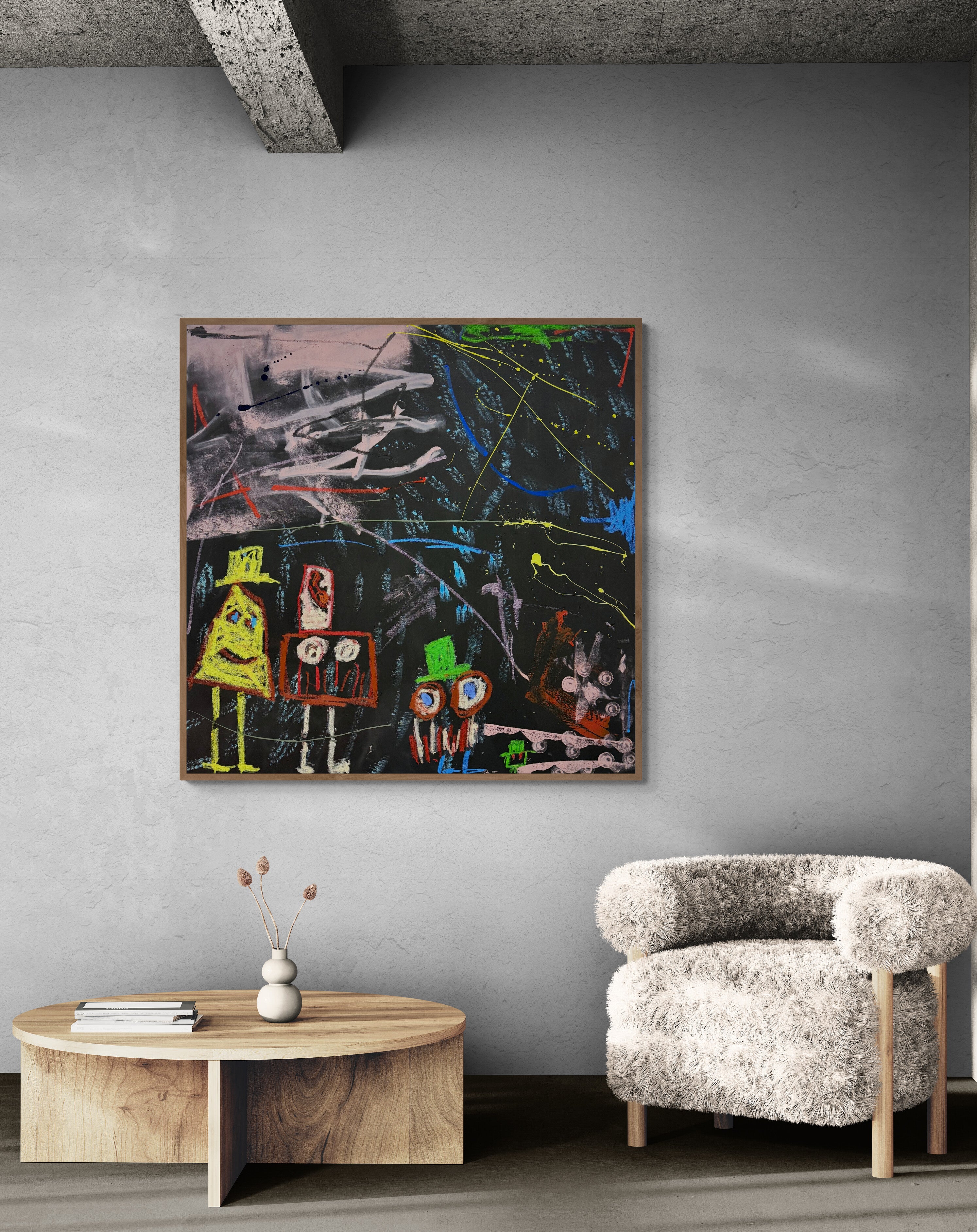 The Mad HattersTea Party- Original Art 100cm x 100cm