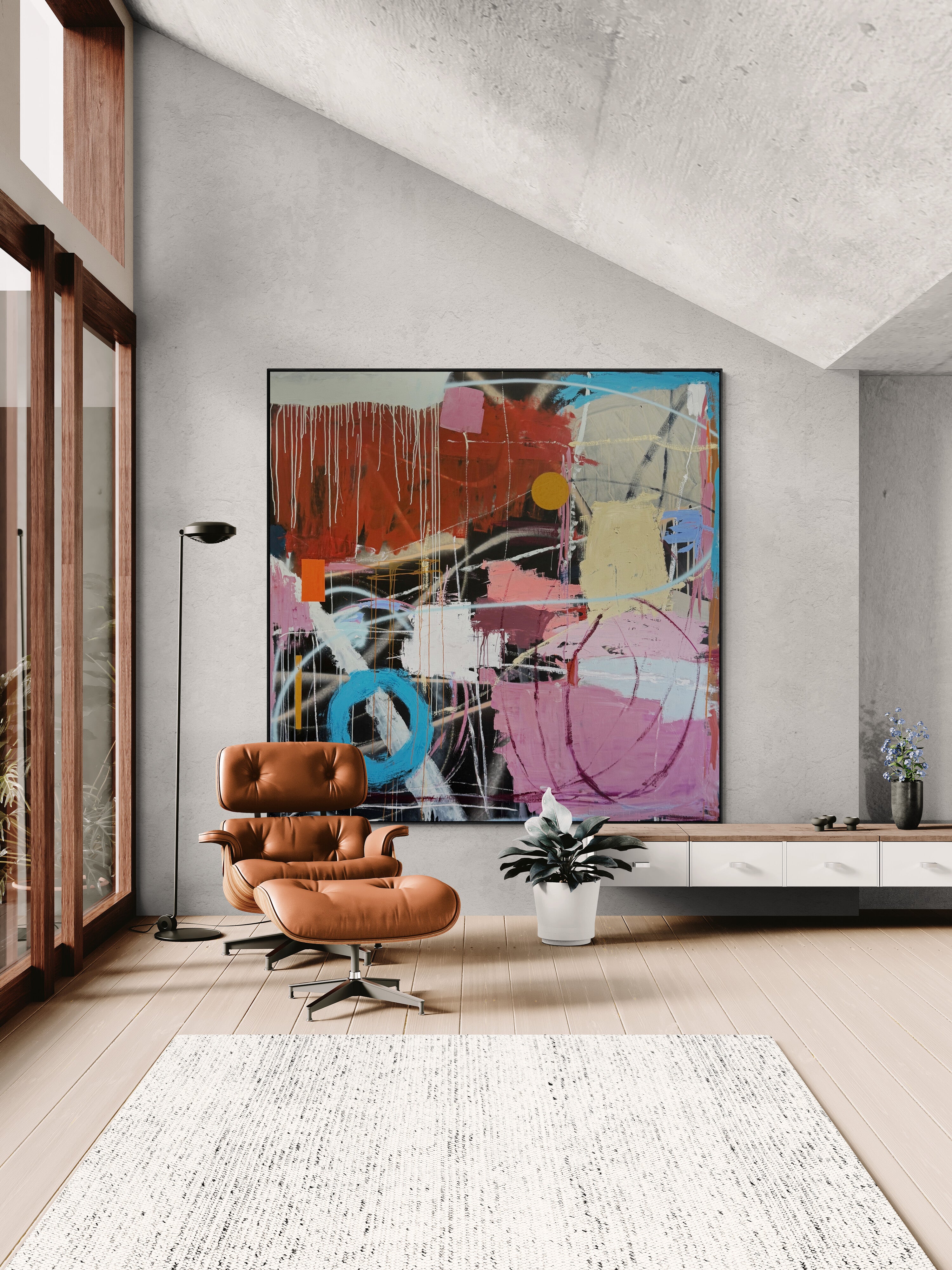 Rollercoasters - Original Art 200cm x 200cm