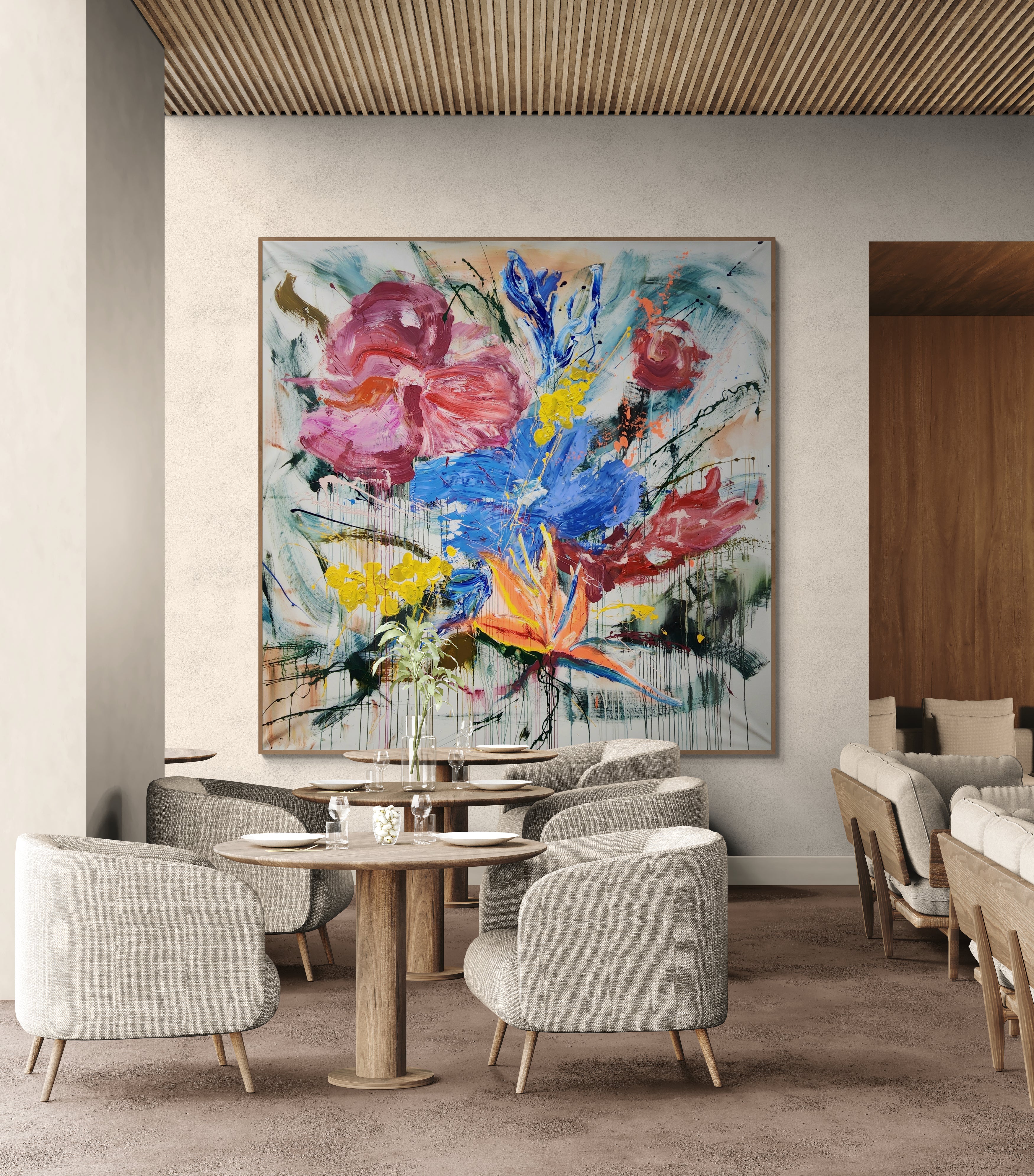 Strelitzia - Original Art 200cm x 200cm