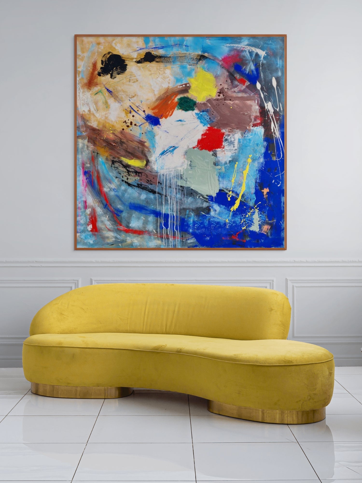 Rainbow Puddles  - Original Art 140m x 140cm