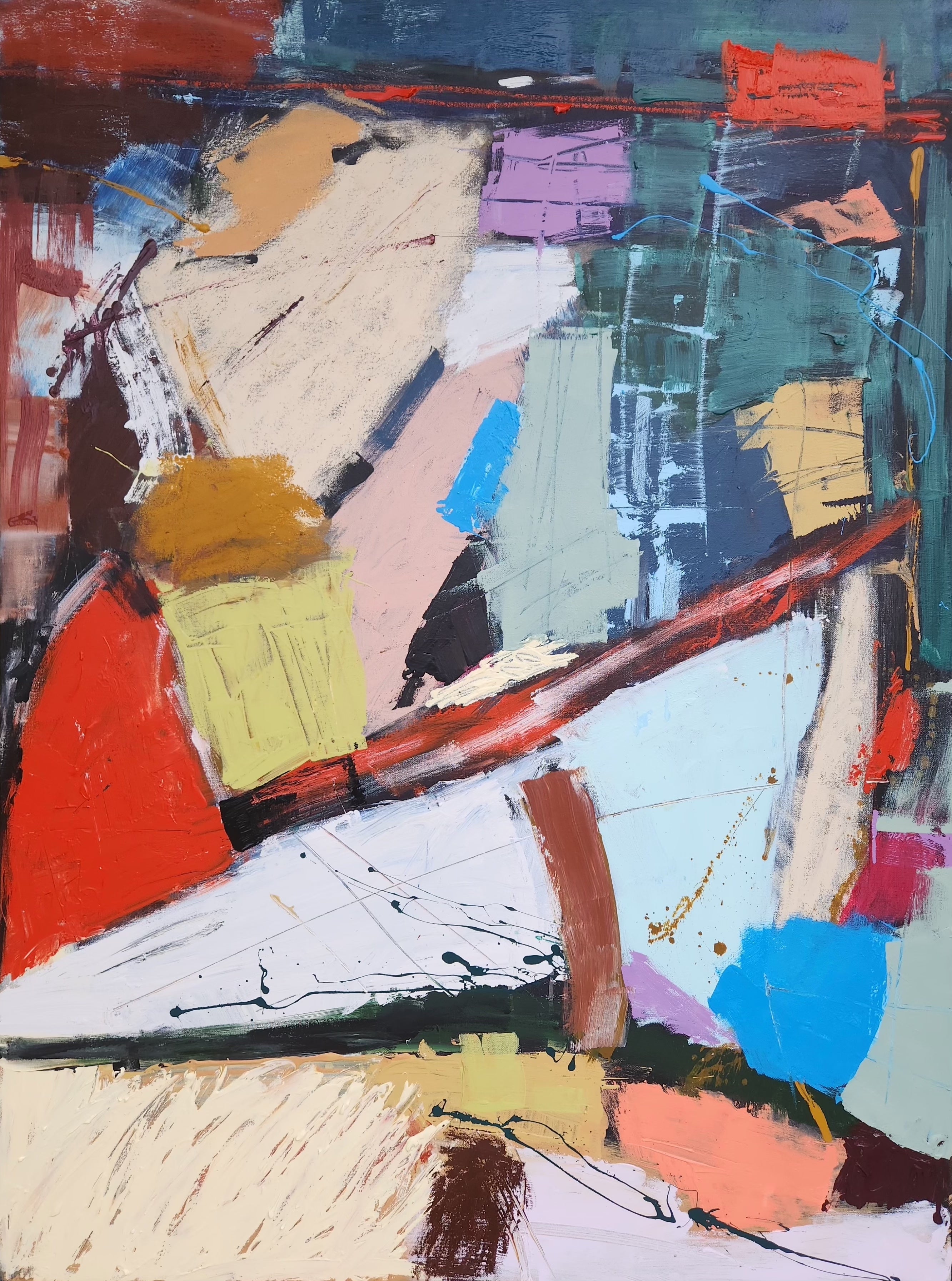 In The City 120cm x 90cm Original Art