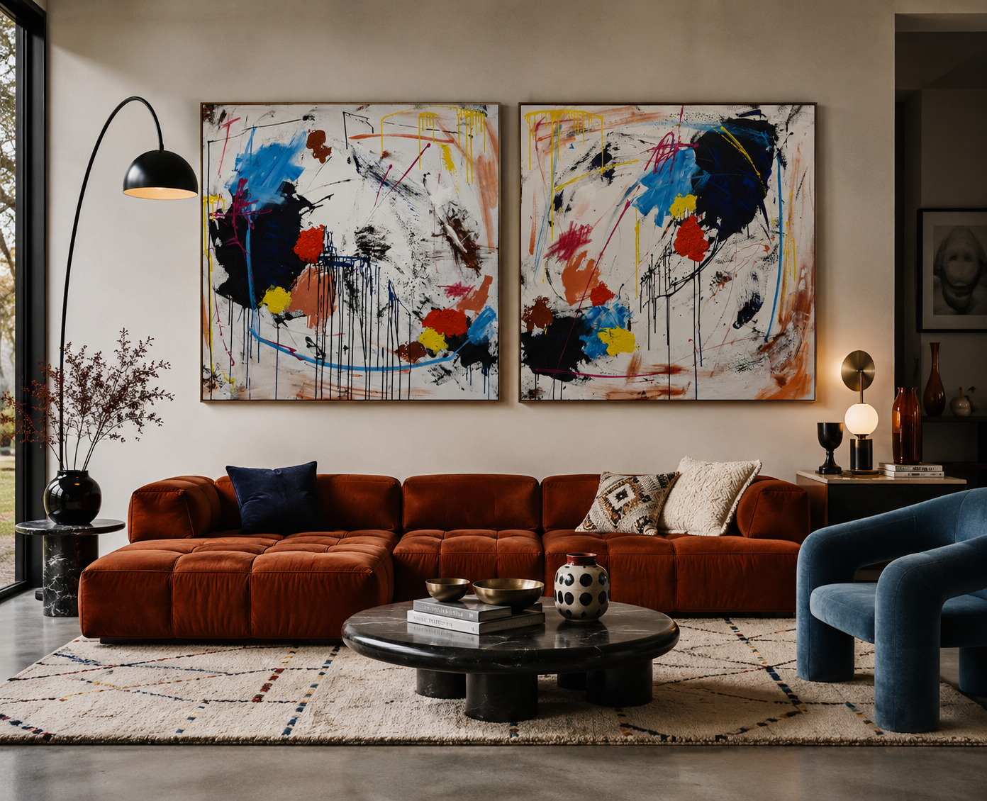 Forget Me Not 240cm x 120cm Original Art