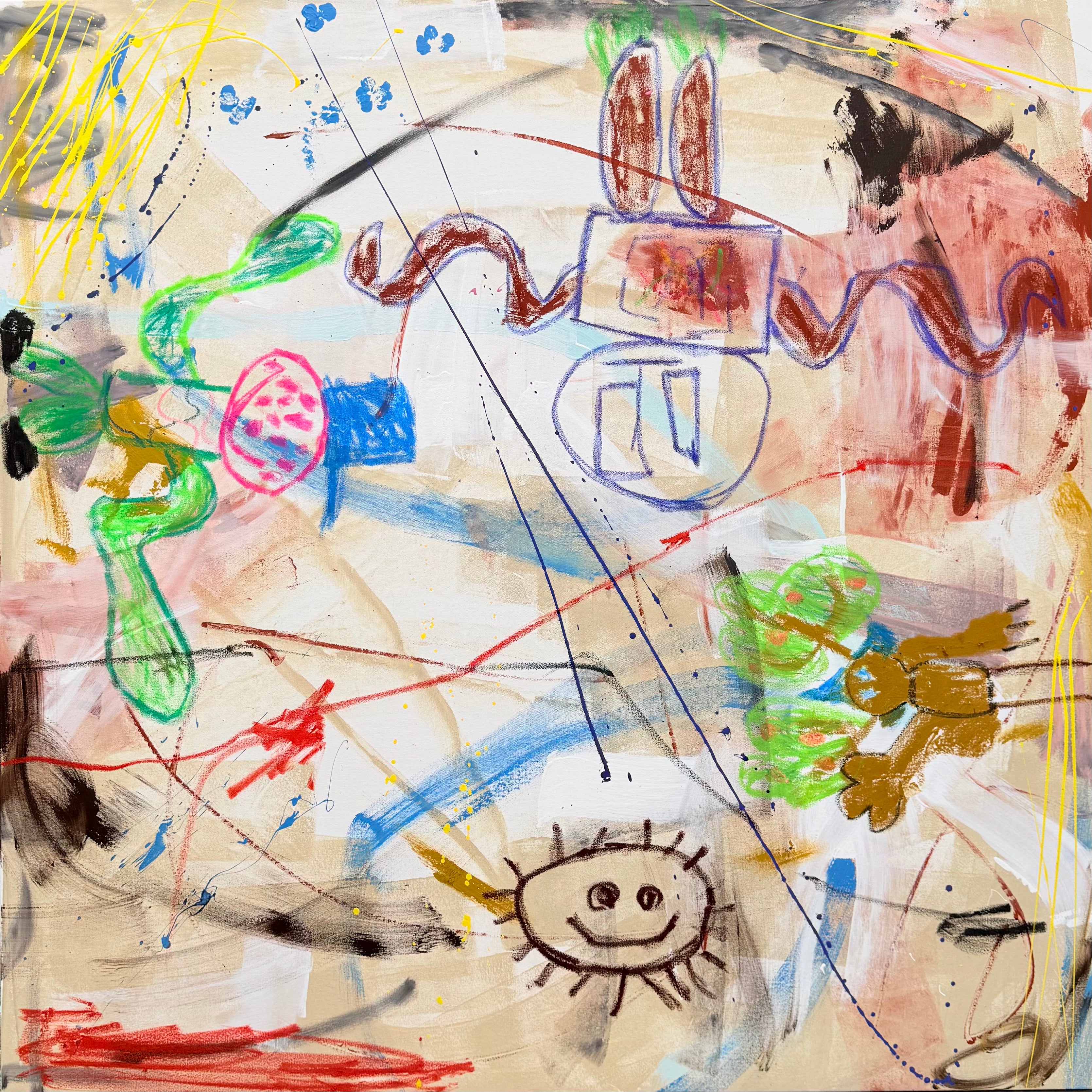 The Monster Meeting- Original Art 120cm x 120cm