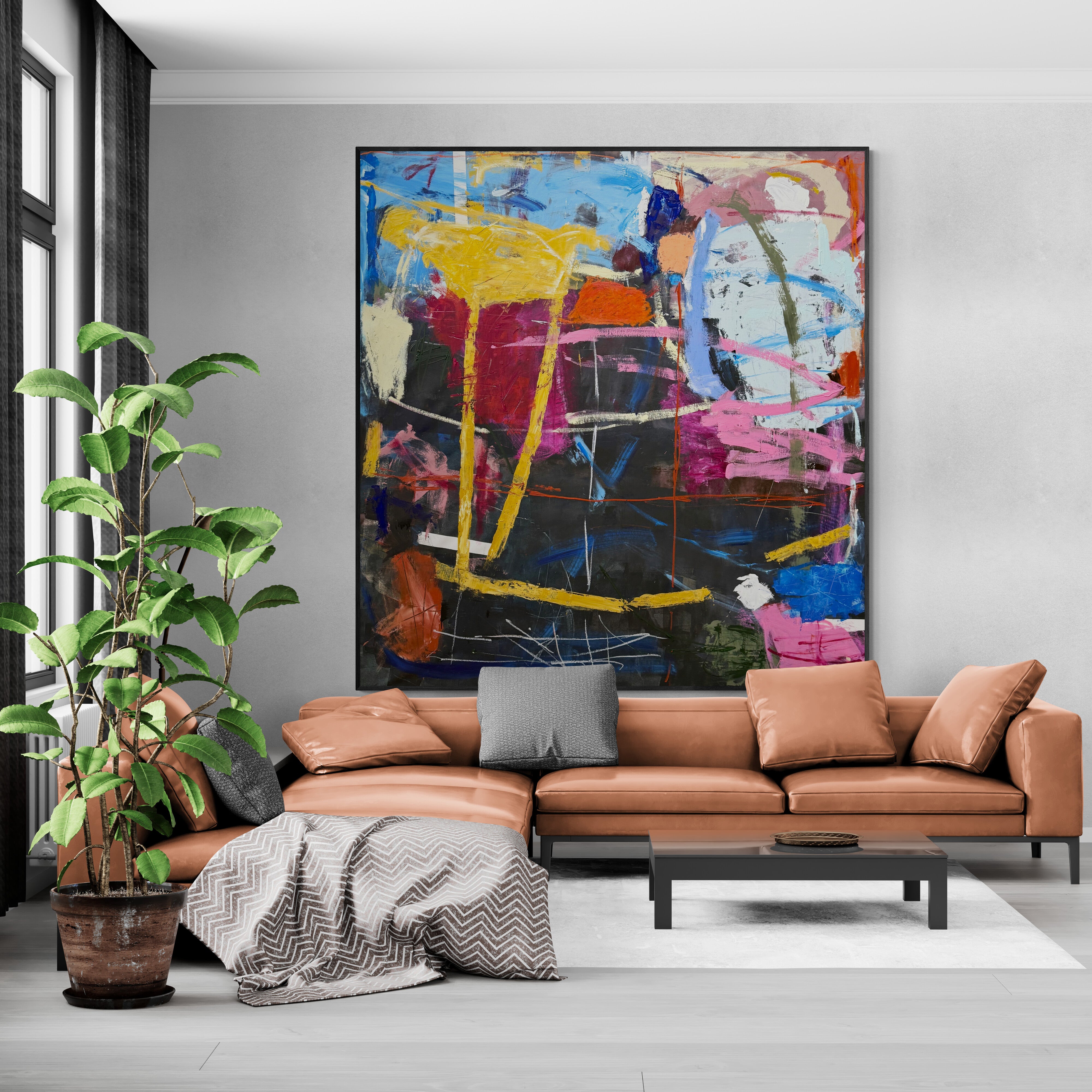 Oh What A Day - Original Art 200cm x 200cm