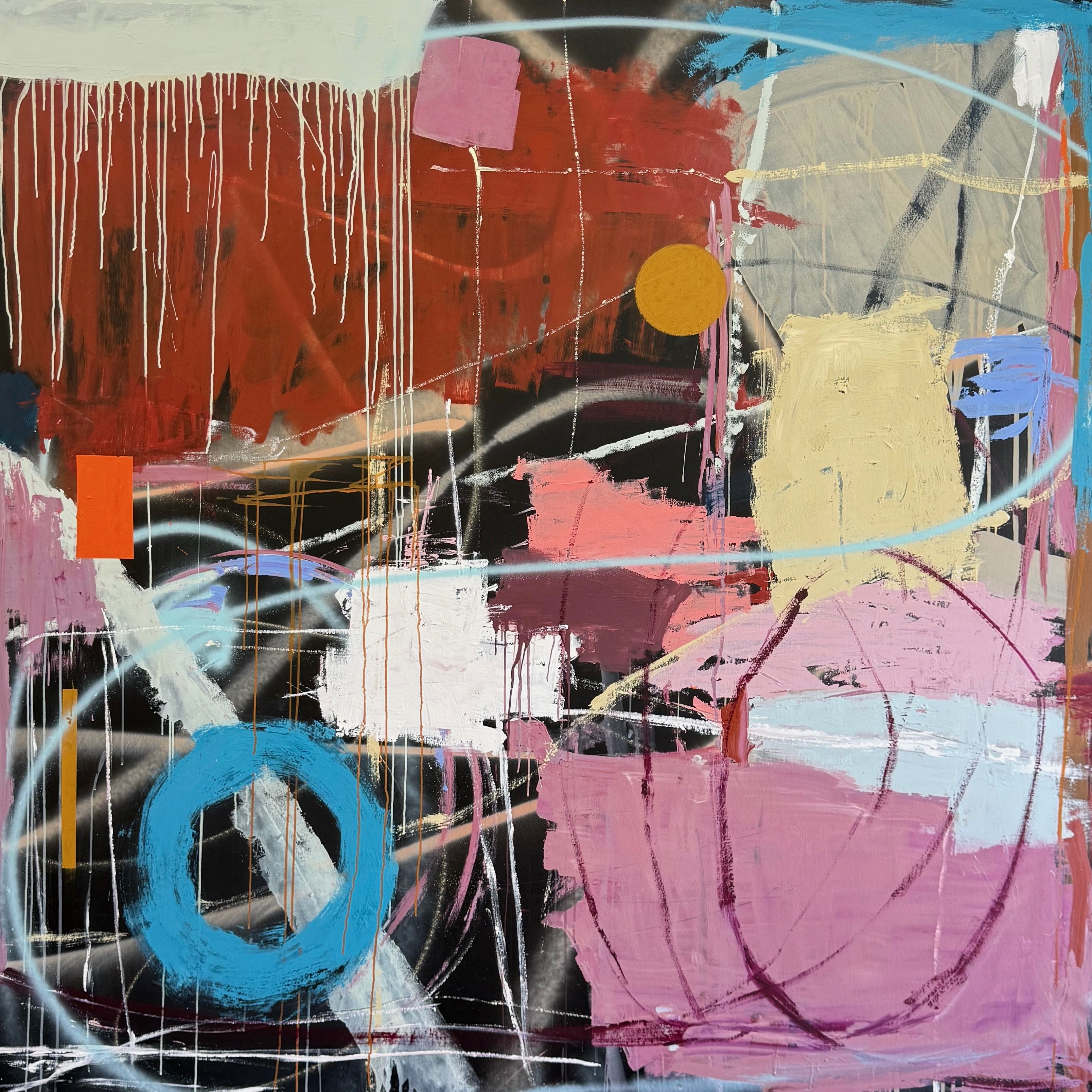 Rollercoasters - Original Art 200cm x 200cm