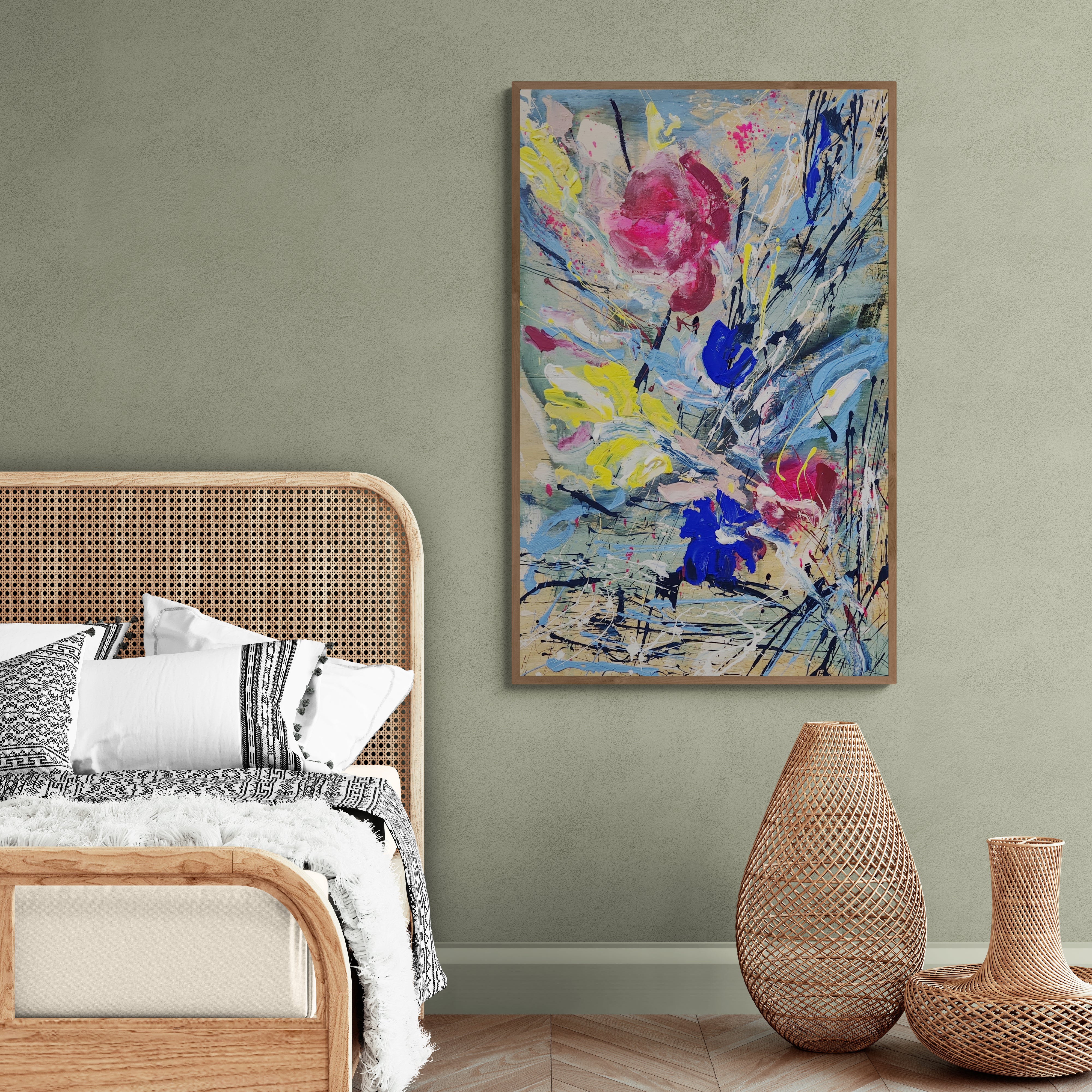 Delphinium 120cm x 74cm Original Art