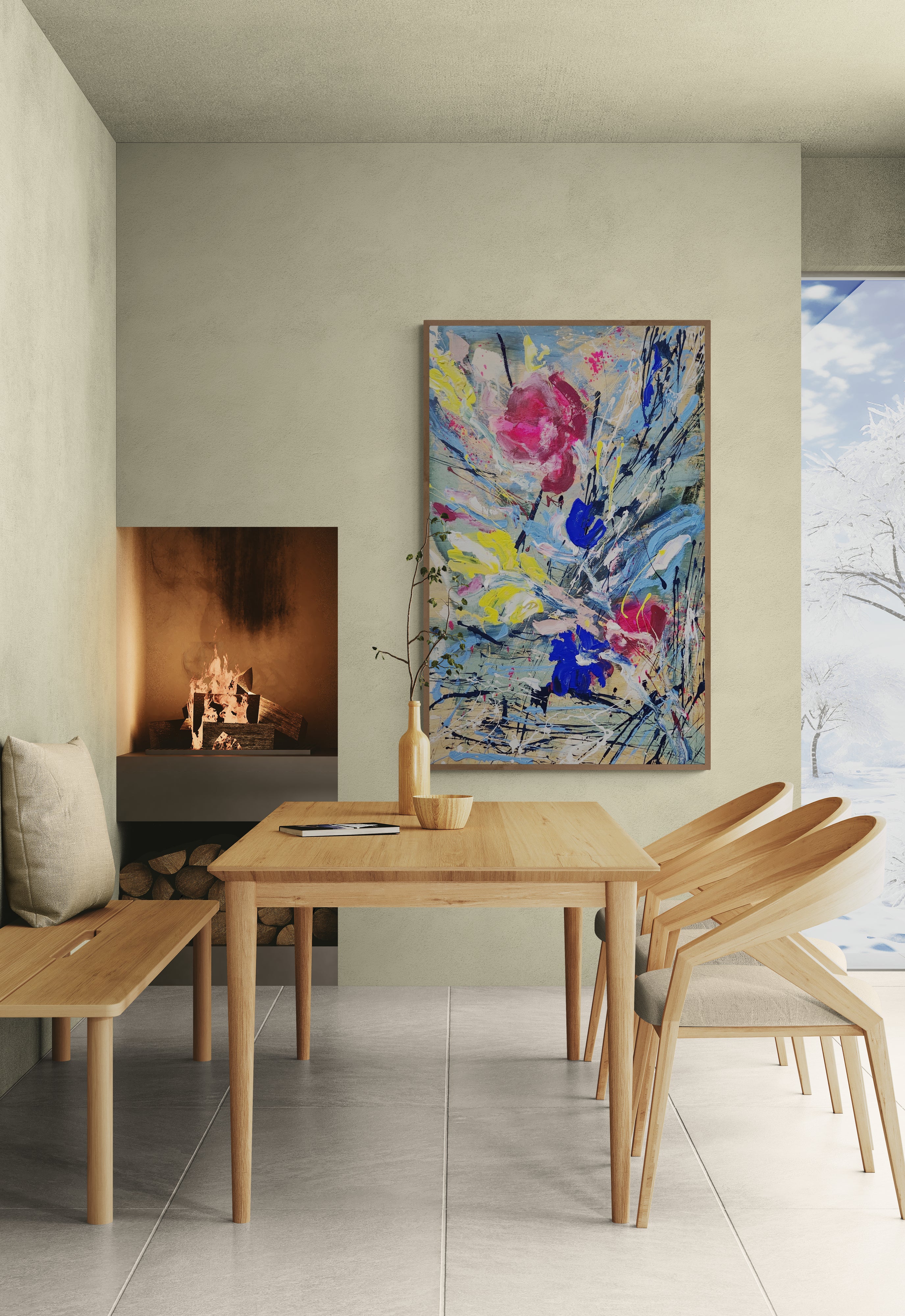 Delphinium 120cm x 74cm Original Art