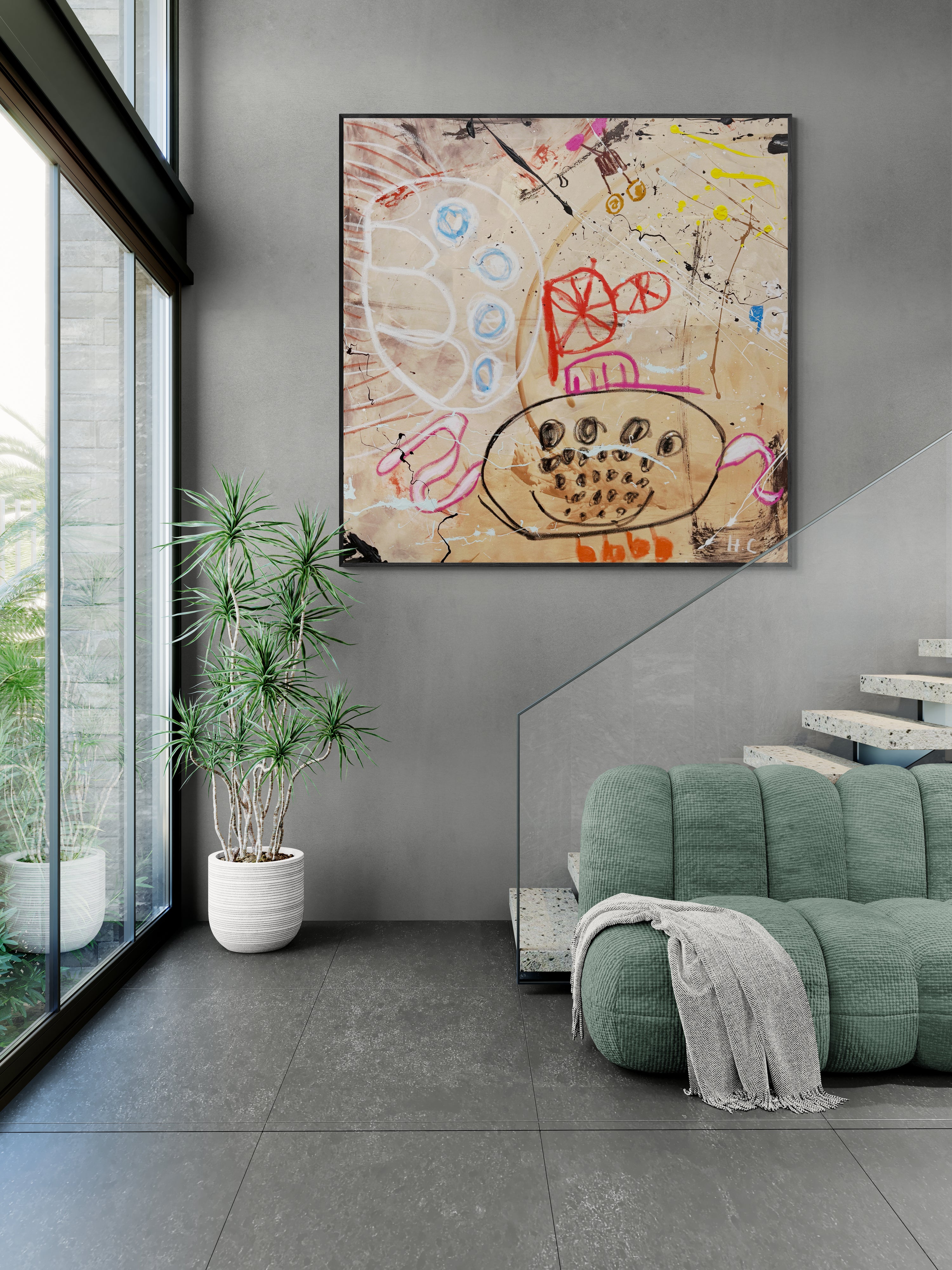 Mr Monsterhead- Original Art 120cm x 120cm