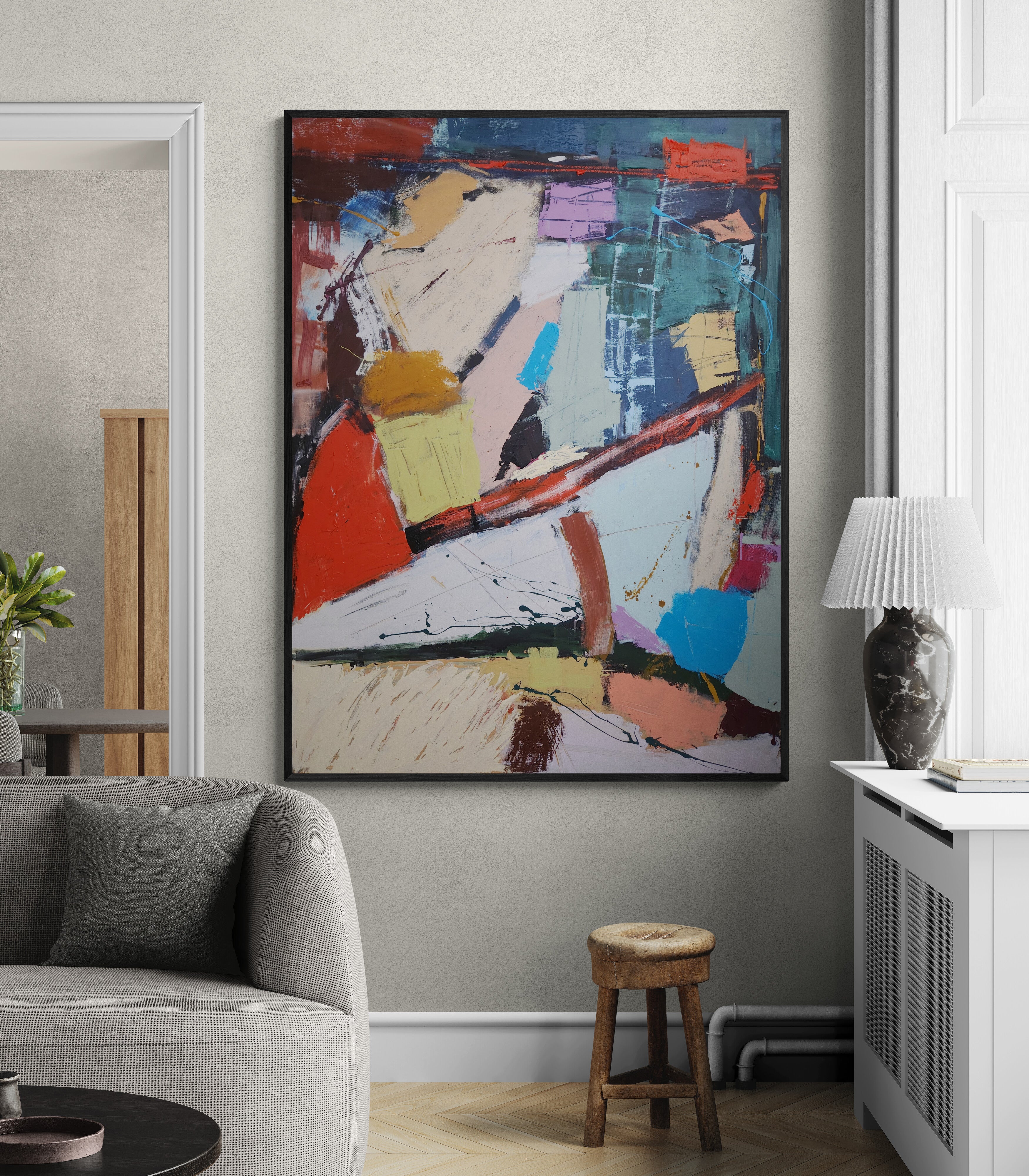 In The City 120cm x 90cm Original Art