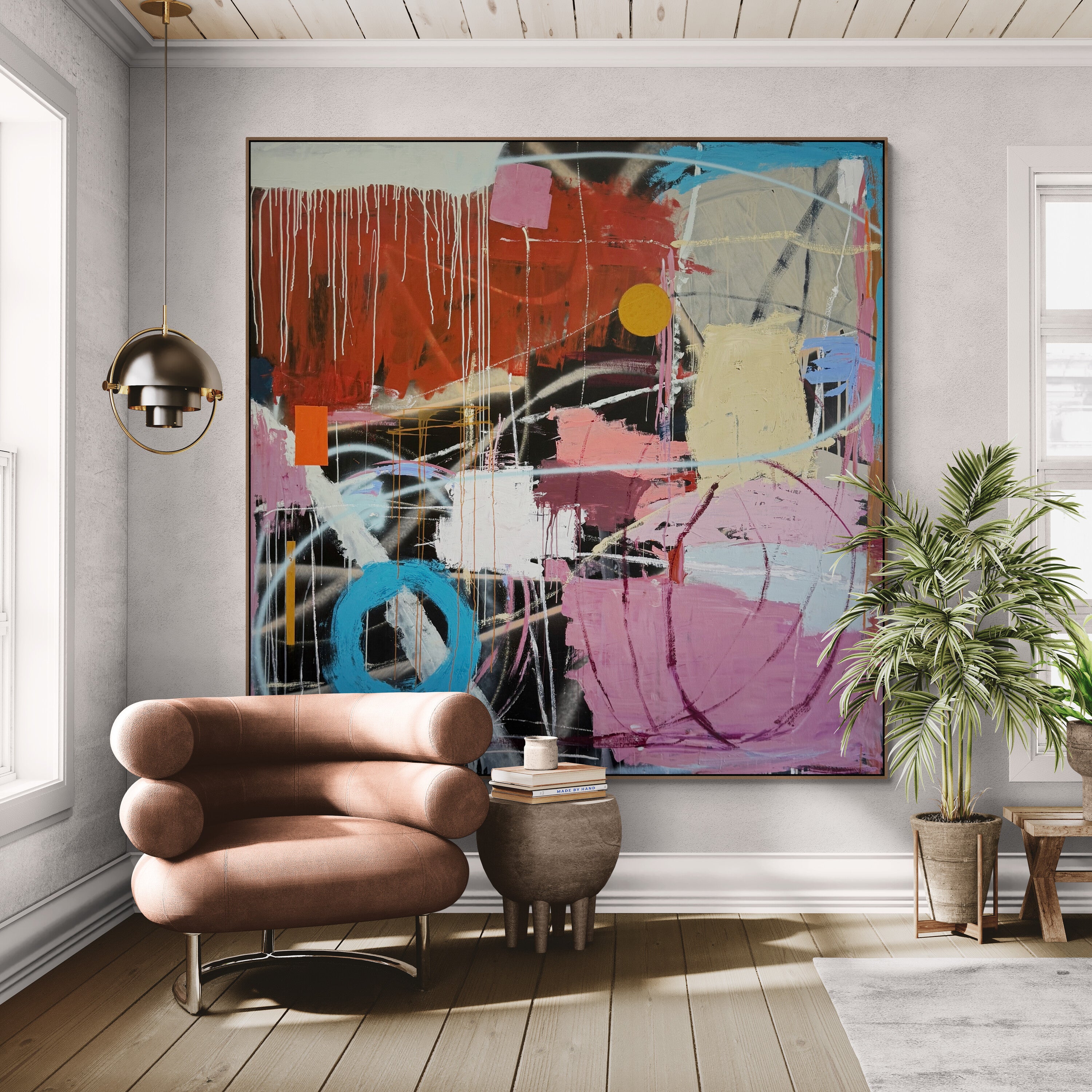 Rollercoasters - Original Art 200cm x 200cm