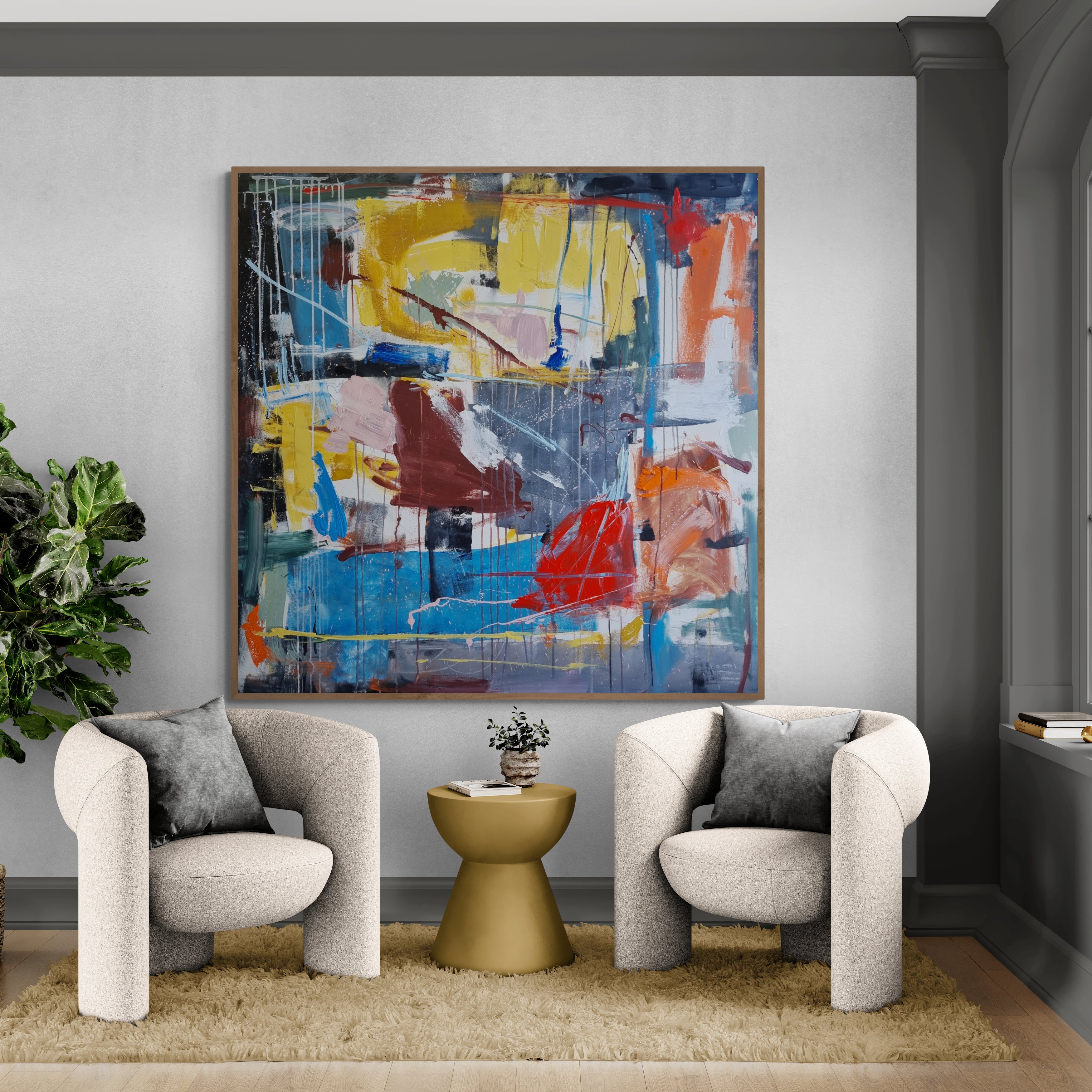 Walking on Sunshine- Original Art 120cm x 120cm