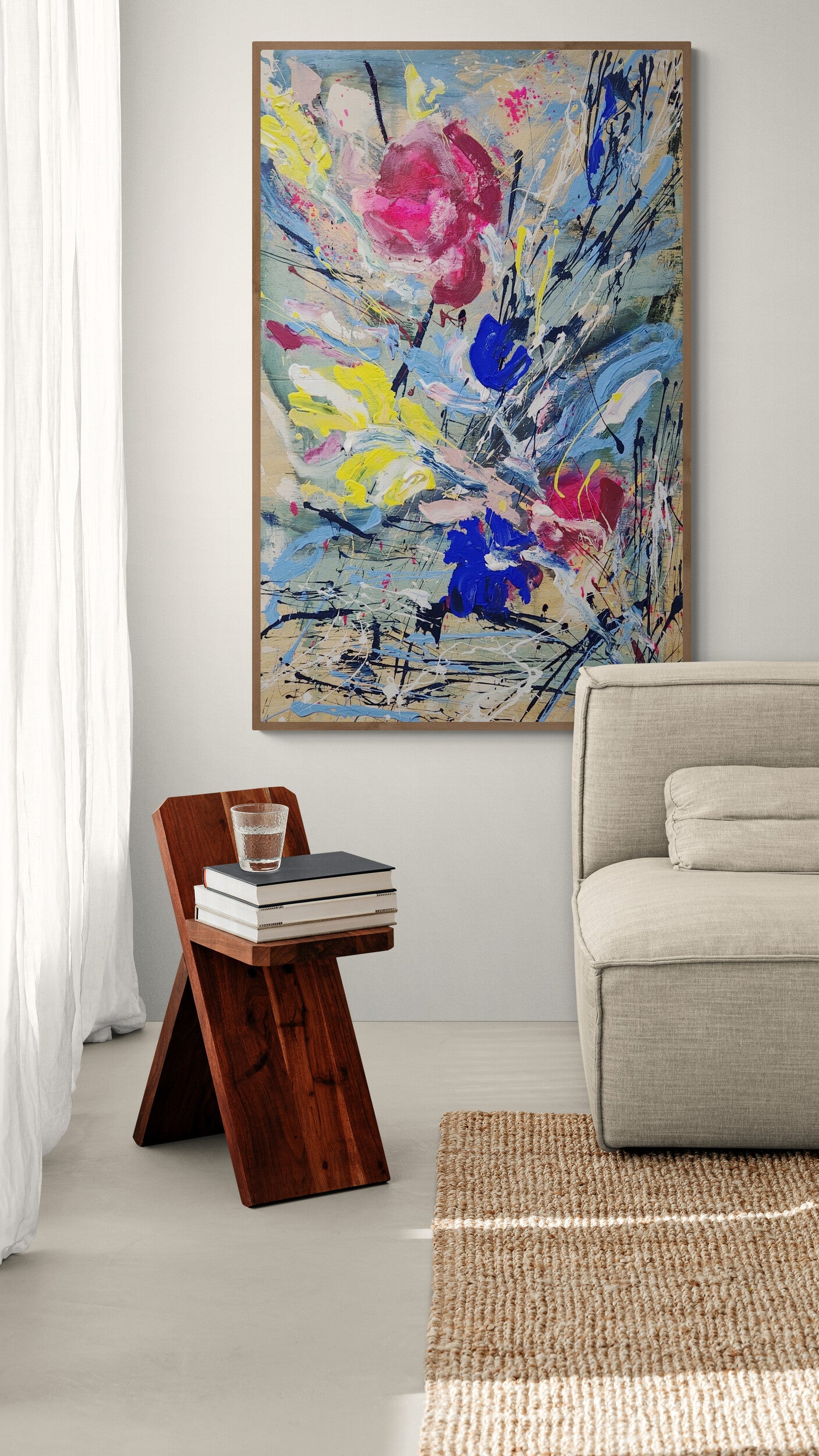 Delphinium 120cm x 74cm Original Art