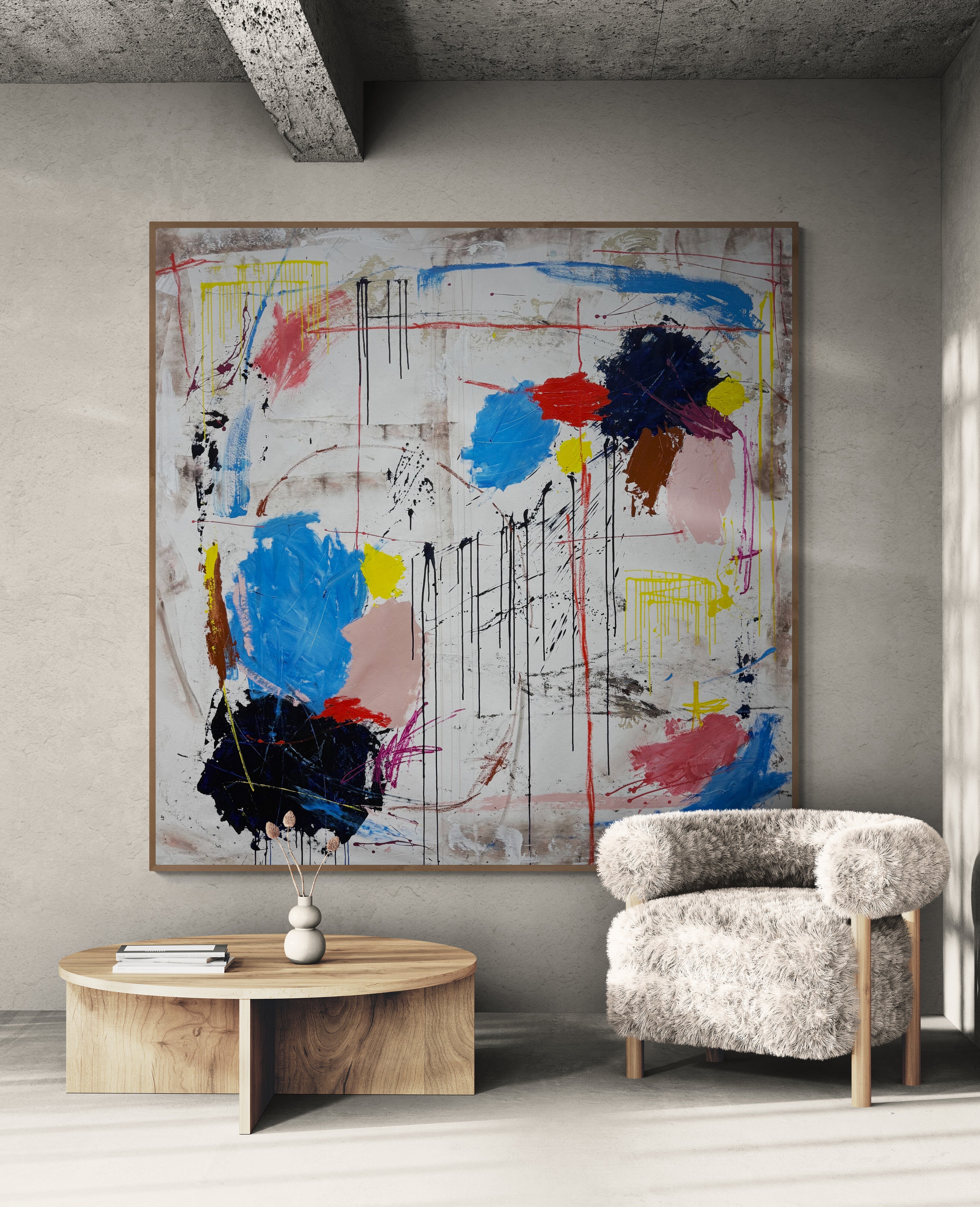 Three Little Birds Original Art 200cm x 200cm