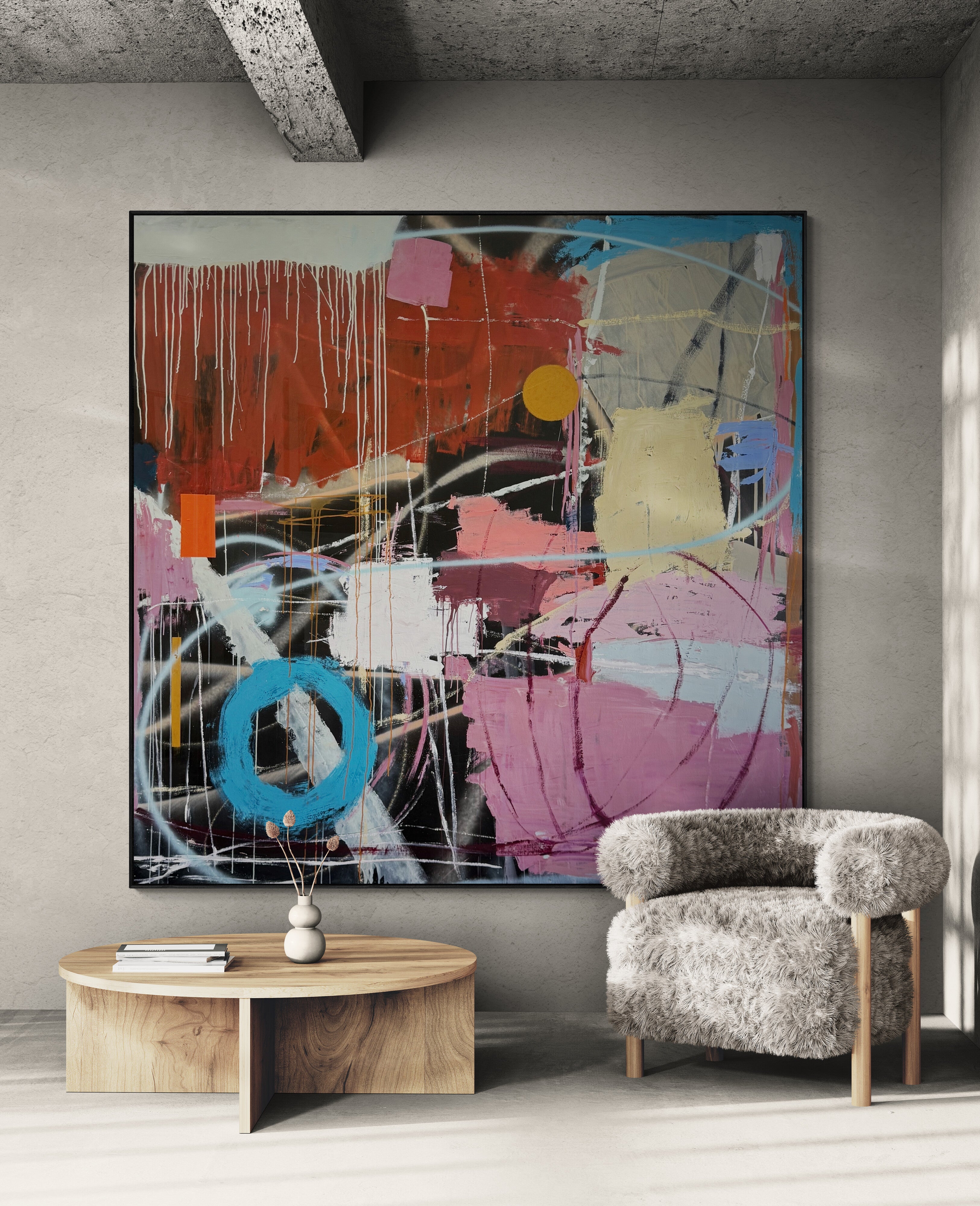 Rollercoasters - Original Art 200cm x 200cm