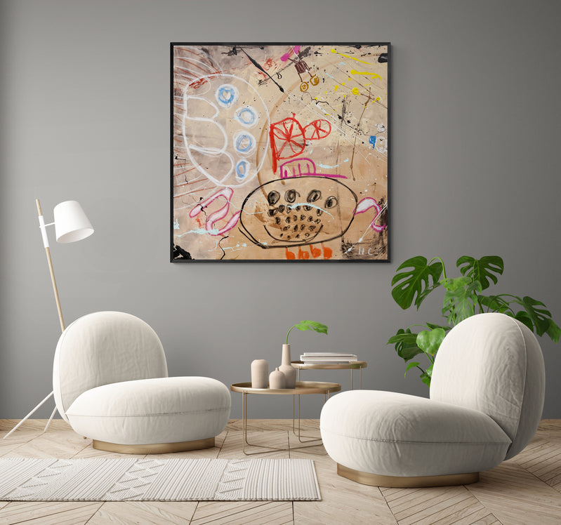 Mr Monsterhead- Original Art 120cm x 120cm