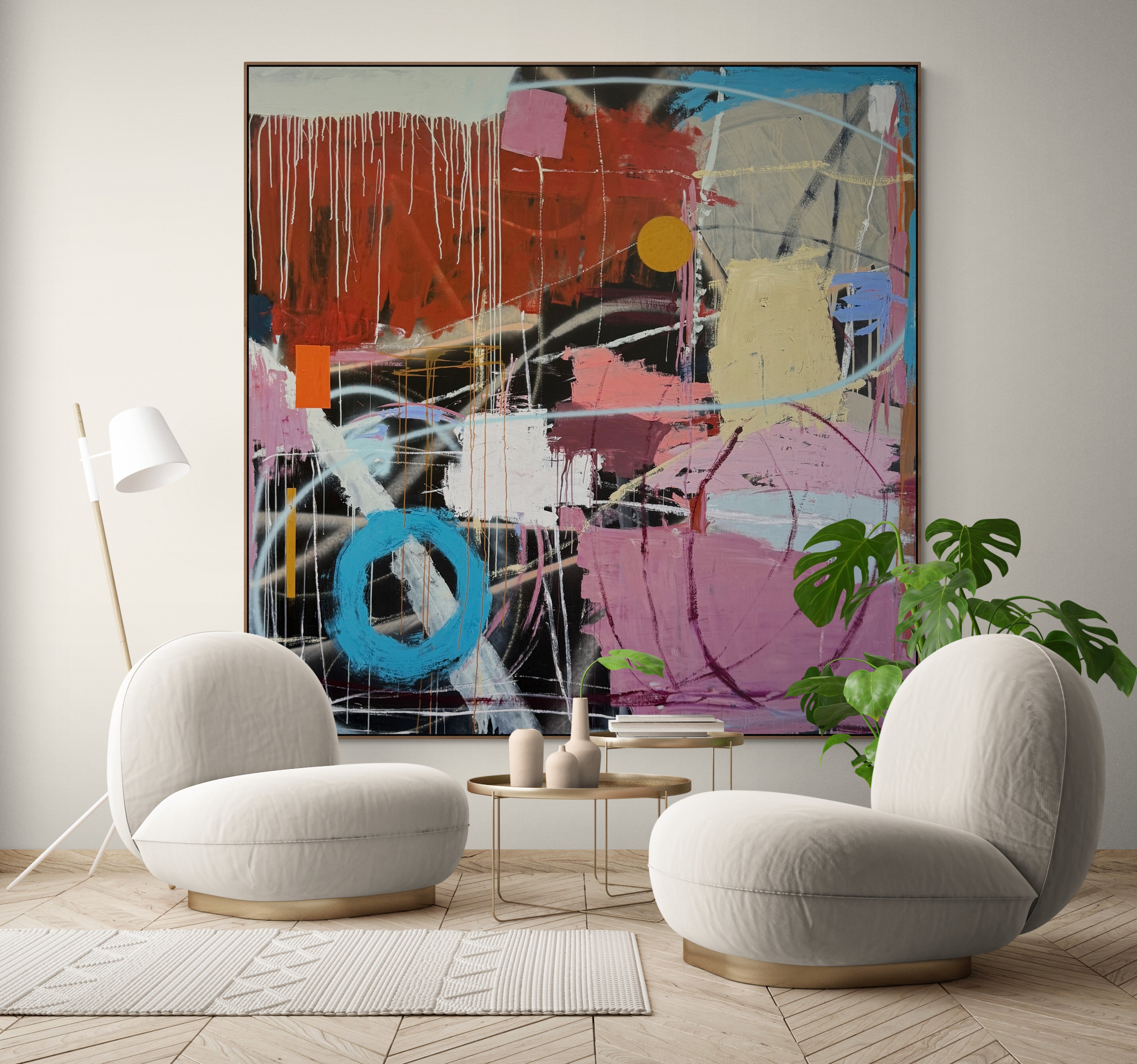 Rollercoasters - Original Art 200cm x 200cm